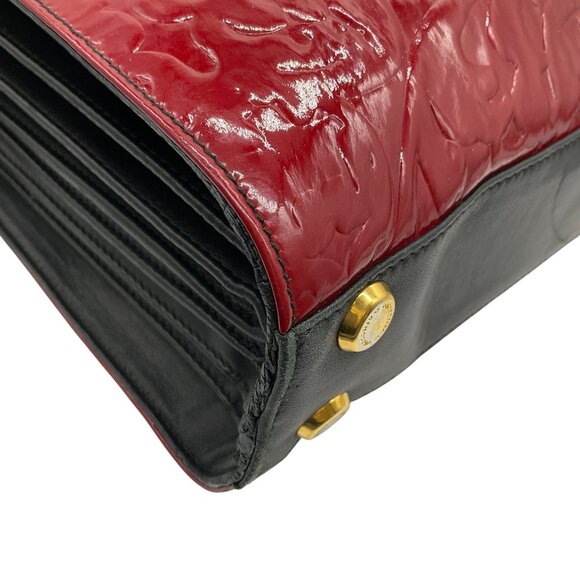 De Grisogono Vintage Red Patent Leather Embossed Tote Bag - Picture 6 of 10